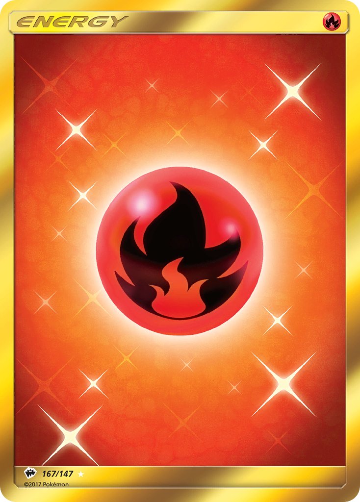 Fire Energy (Secret) - 167/147 (SM:BUS) Secret Rare - Near Mint Holofo