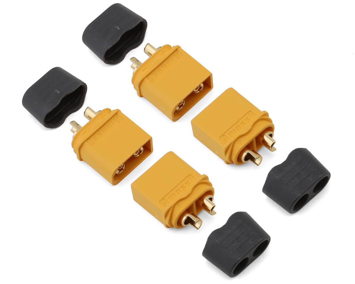 Samix XT60 Connectors w/Wire Covers (4 Male)