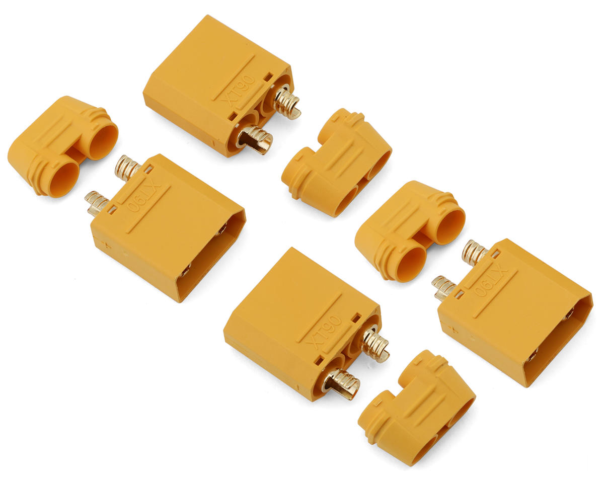 Samix XT90 Connectors (4 Male) w/Wire Covers