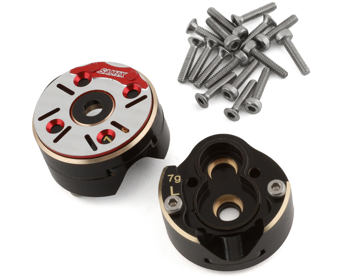 Samix FCX24 Brass Portal Cover Set w/Scale Brake Rotor/Caliper (56g)