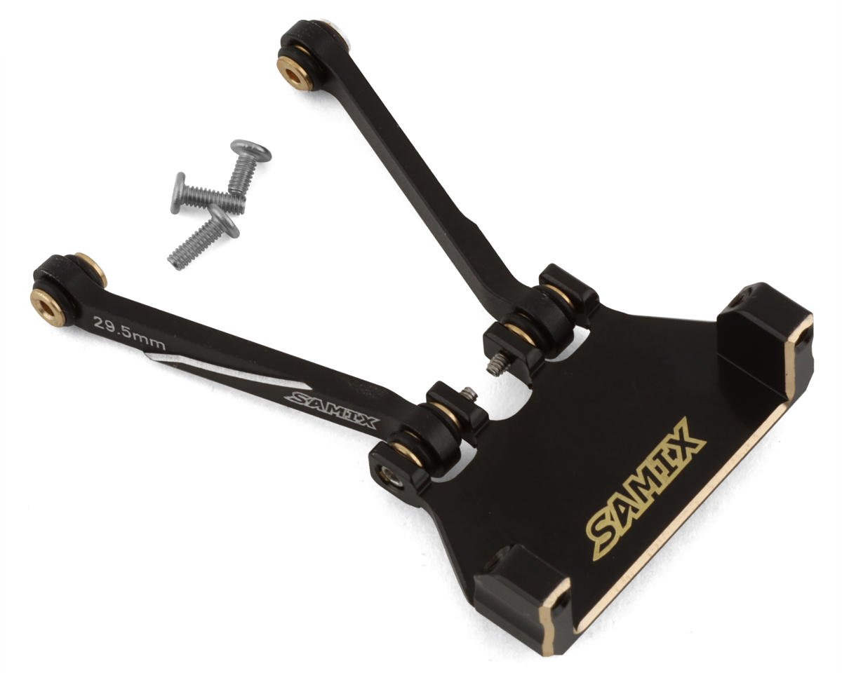 Samix SCX24 Brass Servo Mount & Aluminum 4-Link w/29.5mm Links (Black) (EcoPower/Emax) (7g)