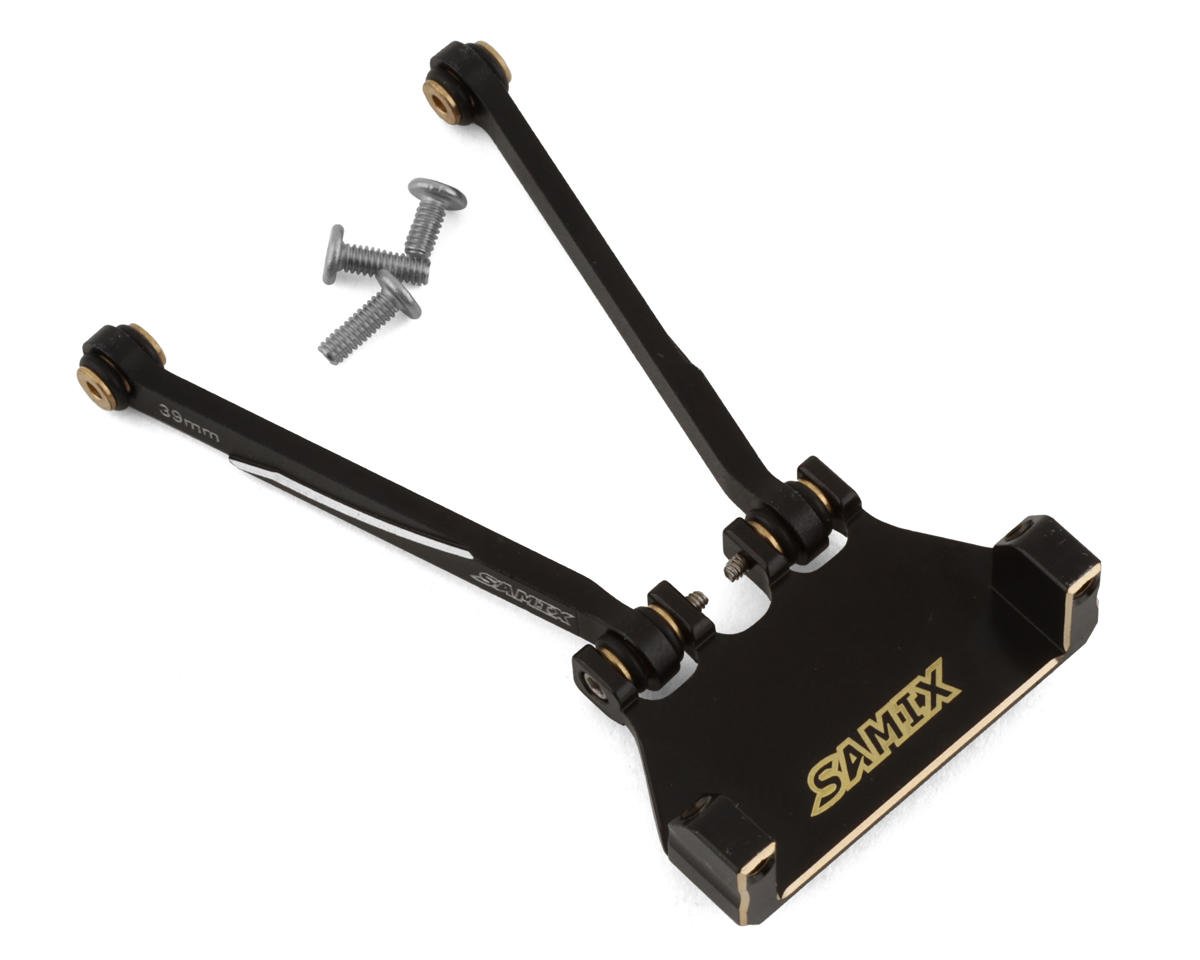 Samix SCX24 Brass Servo Mount & Aluminum 4-Link w/39mm Links (Black) (EcoPower/Emax) (7g)