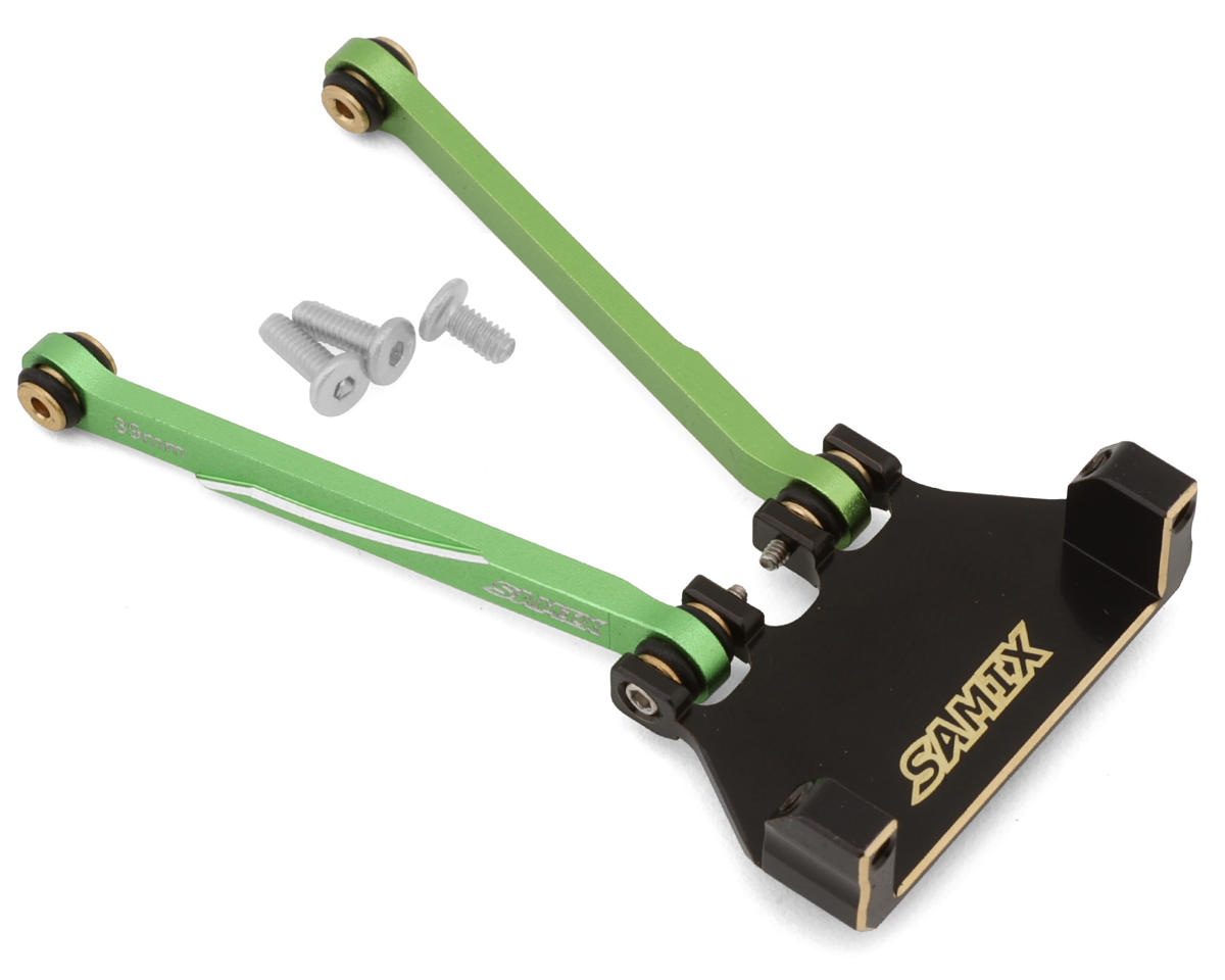Samix SCX24 Brass Servo Mount & Aluminum 4-Link w/39mm Links (Green) (EcoPower/Emax) (7g)