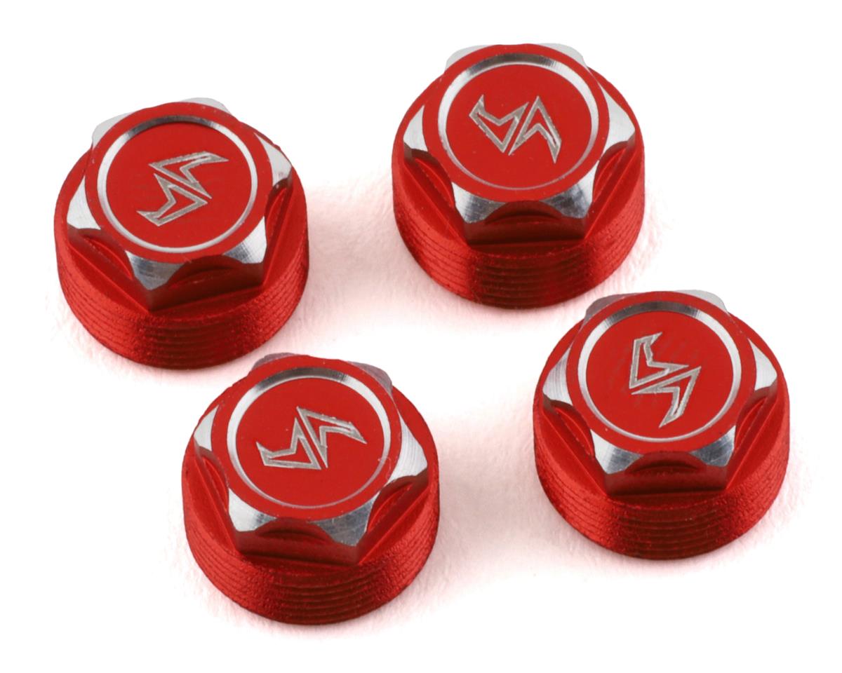Samix SCX24 Aluminum Scale Wheel Hub (Red) (4) (Samix Beadlock Wheel Only)