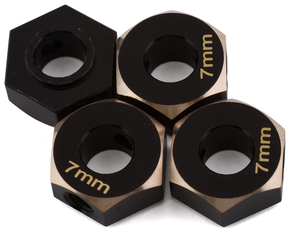 Samix SCX-6 Brass Hex Adapter (4) (7mm)