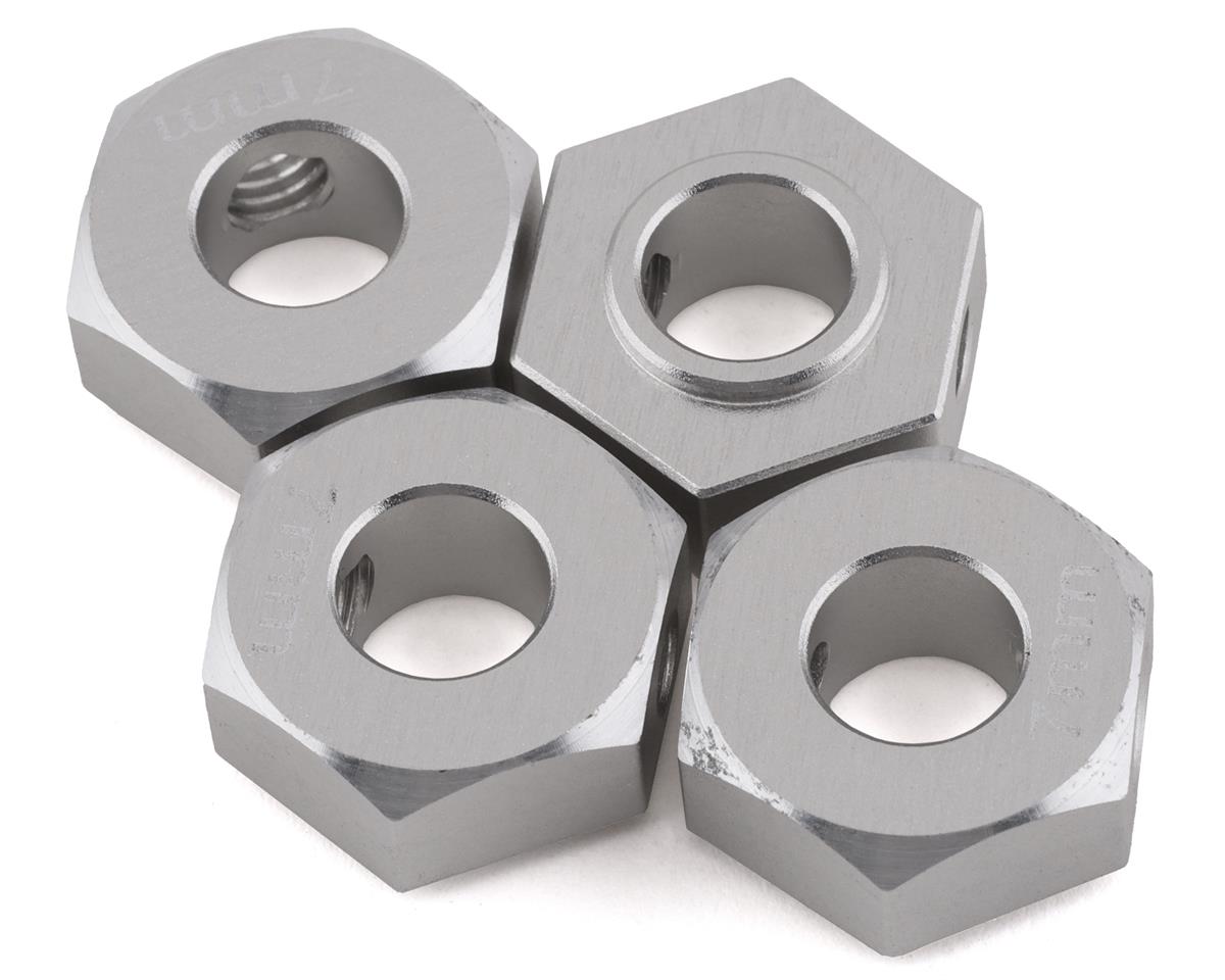 Samix SCX-6 Aluminum Hex Adapter (Silver) (4) (7mm)