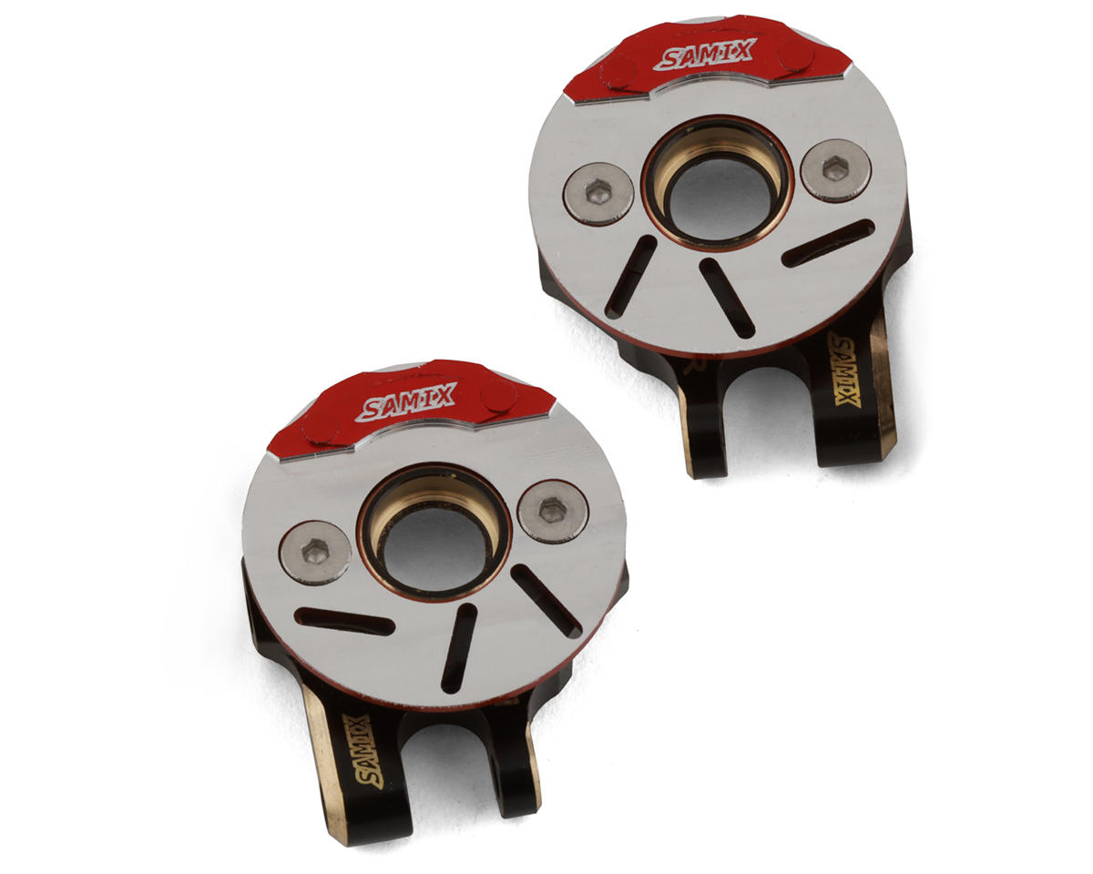 Samix Brass Steering Knuckles for Traxxas TRX-4M (2) (11g) w/Scale Brake Caliper