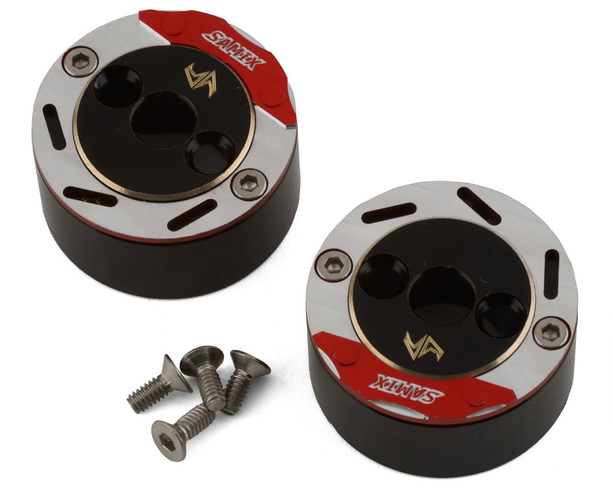 Samix Brass Rear Counter Weights for Traxxas TRX-4M (Black) (2) (24g) w/Scale Brake Rotors