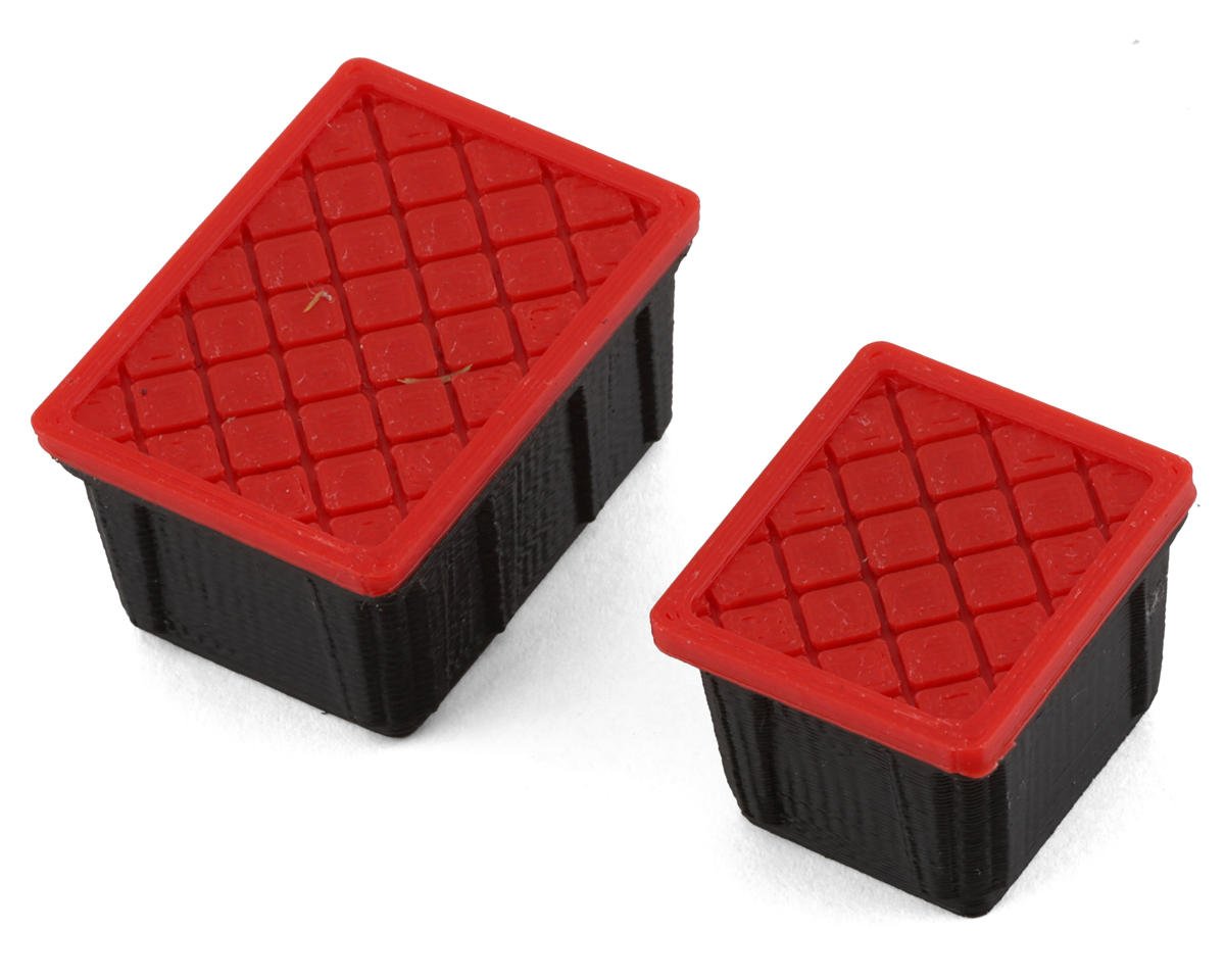 Scale By Chris 1/18 Miniature Scale Accessory Bundle w/Large & Small HD Tote (Black/Red)