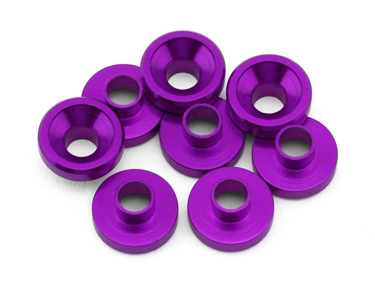 Reefs RC Aluminum Countersunk Servo Washers (Purple) (8)