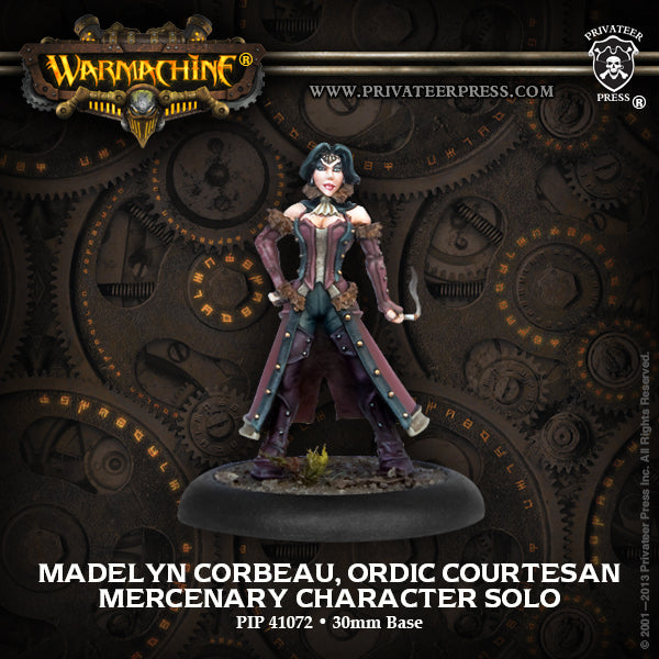 Warmachine: Mercenaries - Madelyn Corbeau, Ordic Courtesan, Character