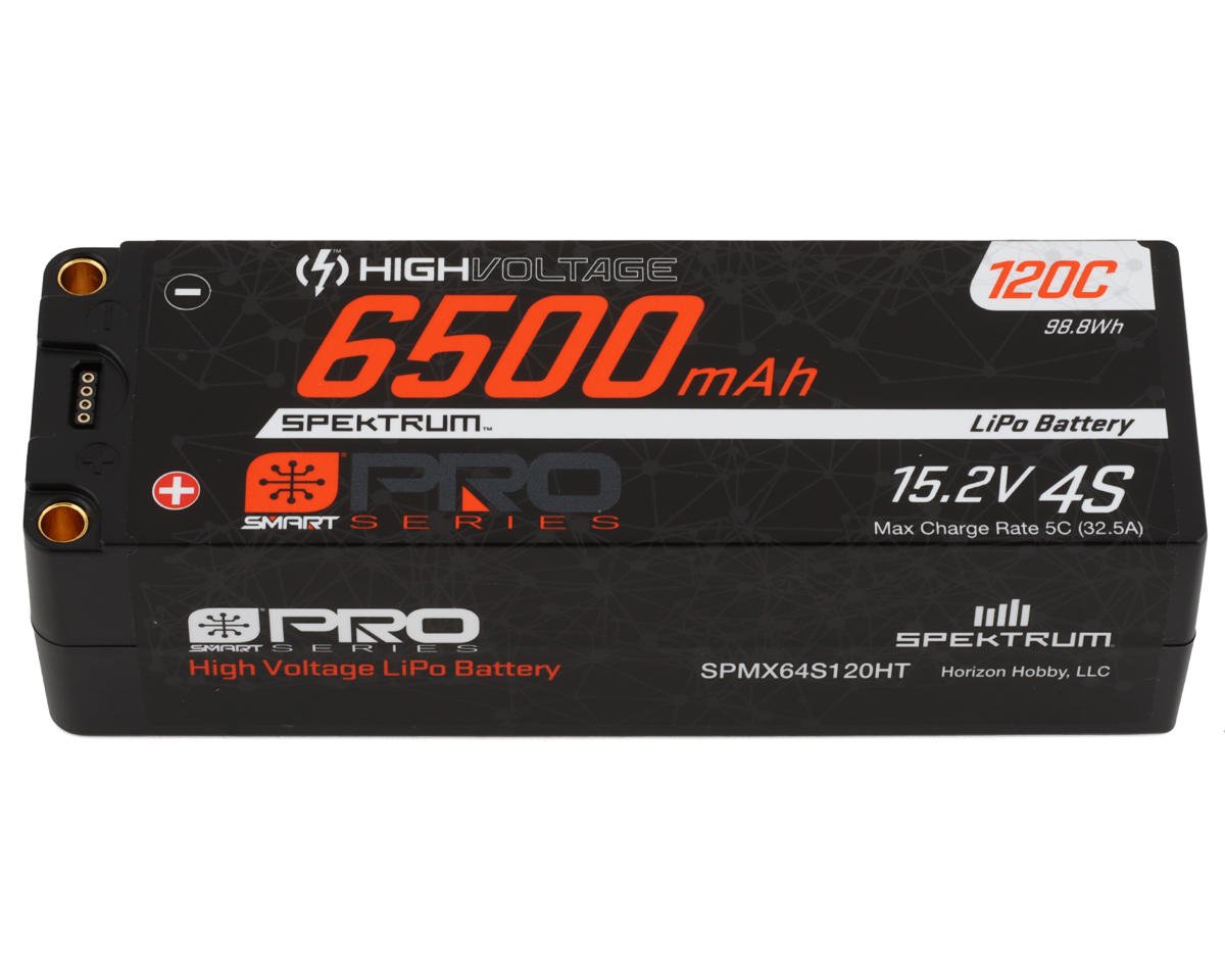 Spektrum RC 4S Smart Pro Race Hardcase HV-LiPo 120C Battery (15.2V/6500mAh) w/5mm Bullets