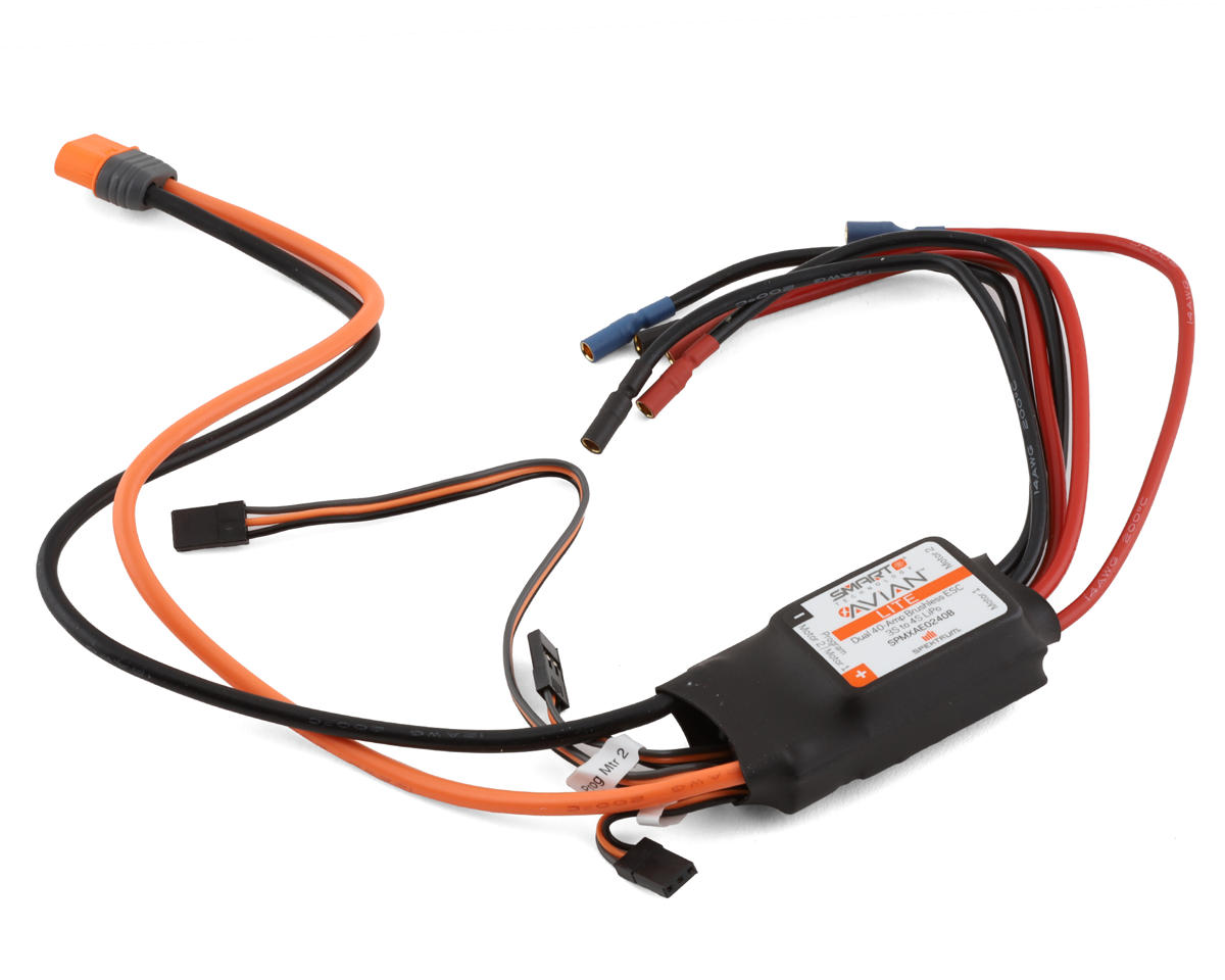 Spektrum RC Avian 40 Amp Dual SMART ESC (Version B)