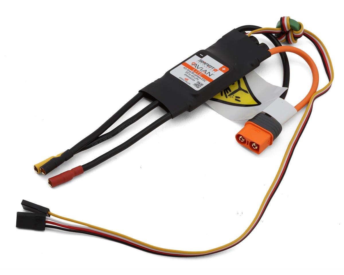 Spektrum RC Avian Lite 45 Amp Brushless Smart ESC (3-4S) w/IC3 Connector