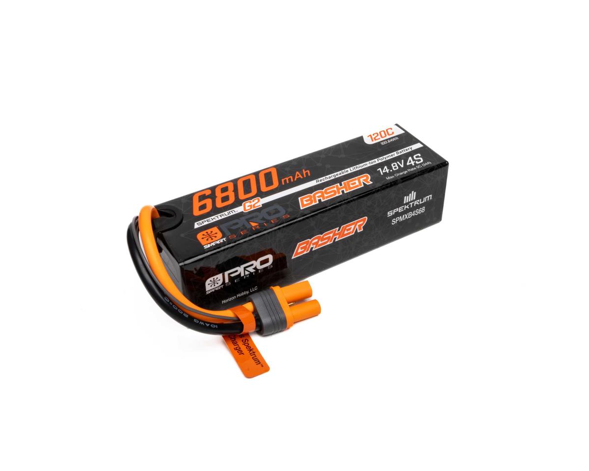 Spektrum RC 14.8V 6800mAh 4S 120C Smart G2 Pro Basher LiPo Battery: IC5