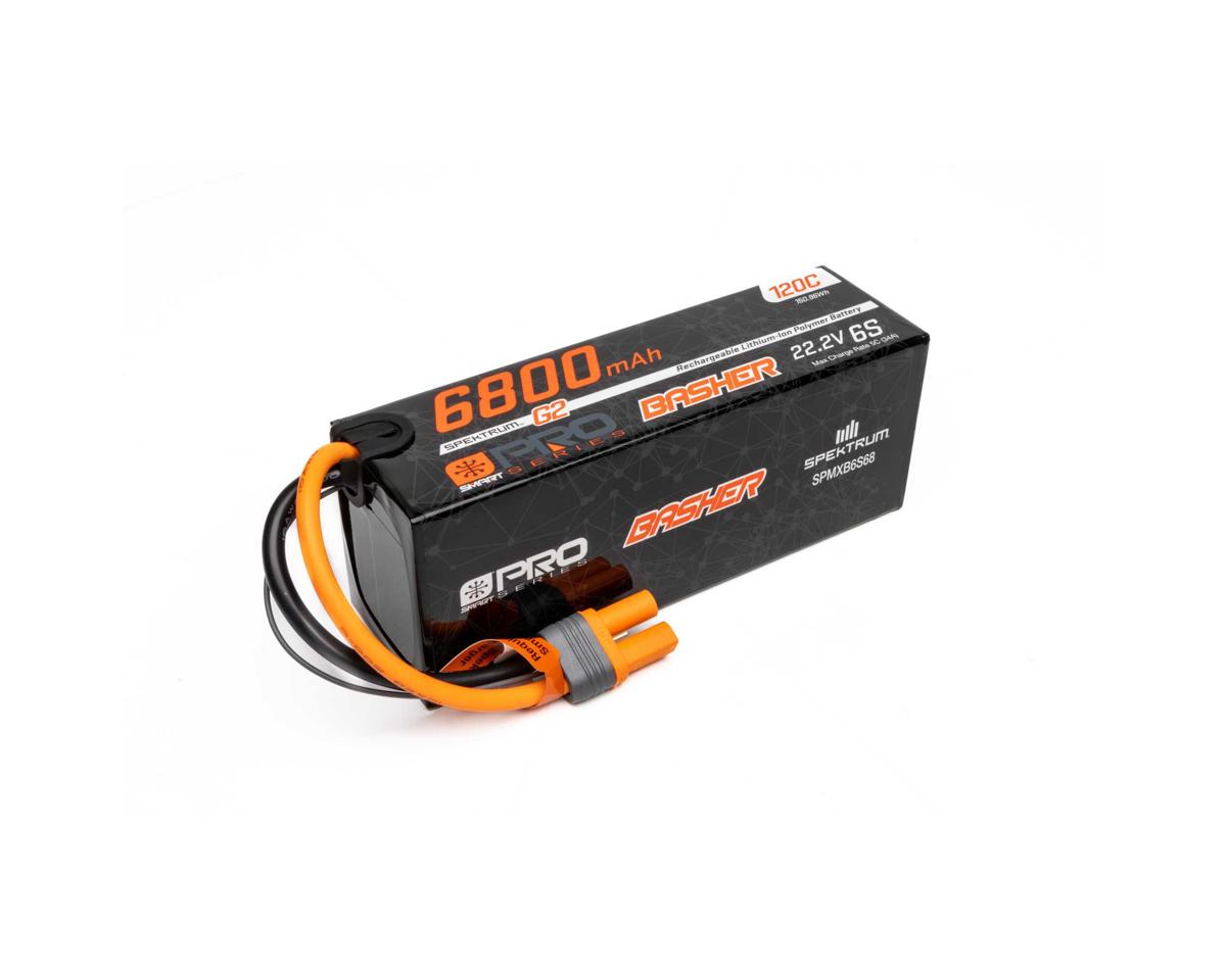 Spektrum RC 22.2V 6800mAh 6S 120C Smart G2 Pro Basher LiPo Battery: IC5