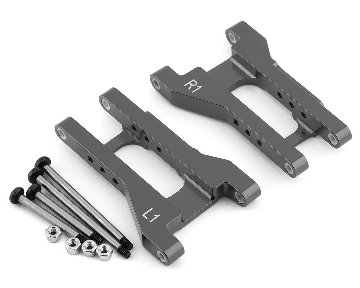 ST Racing Concepts Aluminum Toe-In Rear Arms for Traxxas Drag Slash (Gun Metal) (2) (1° Toe-In)