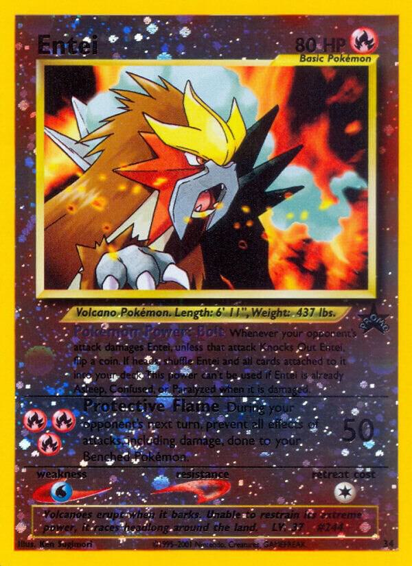 Entei (WoTC Promo) - 34 (BSP) - Light Play Reverse Holofoil