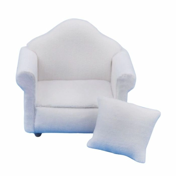 White Chair with Pillow