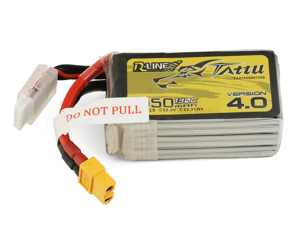 Tattu "R-Line 4.0" 6s LiPo Battery 130C (22.2V/1050mAh) w/XT-60 Connector