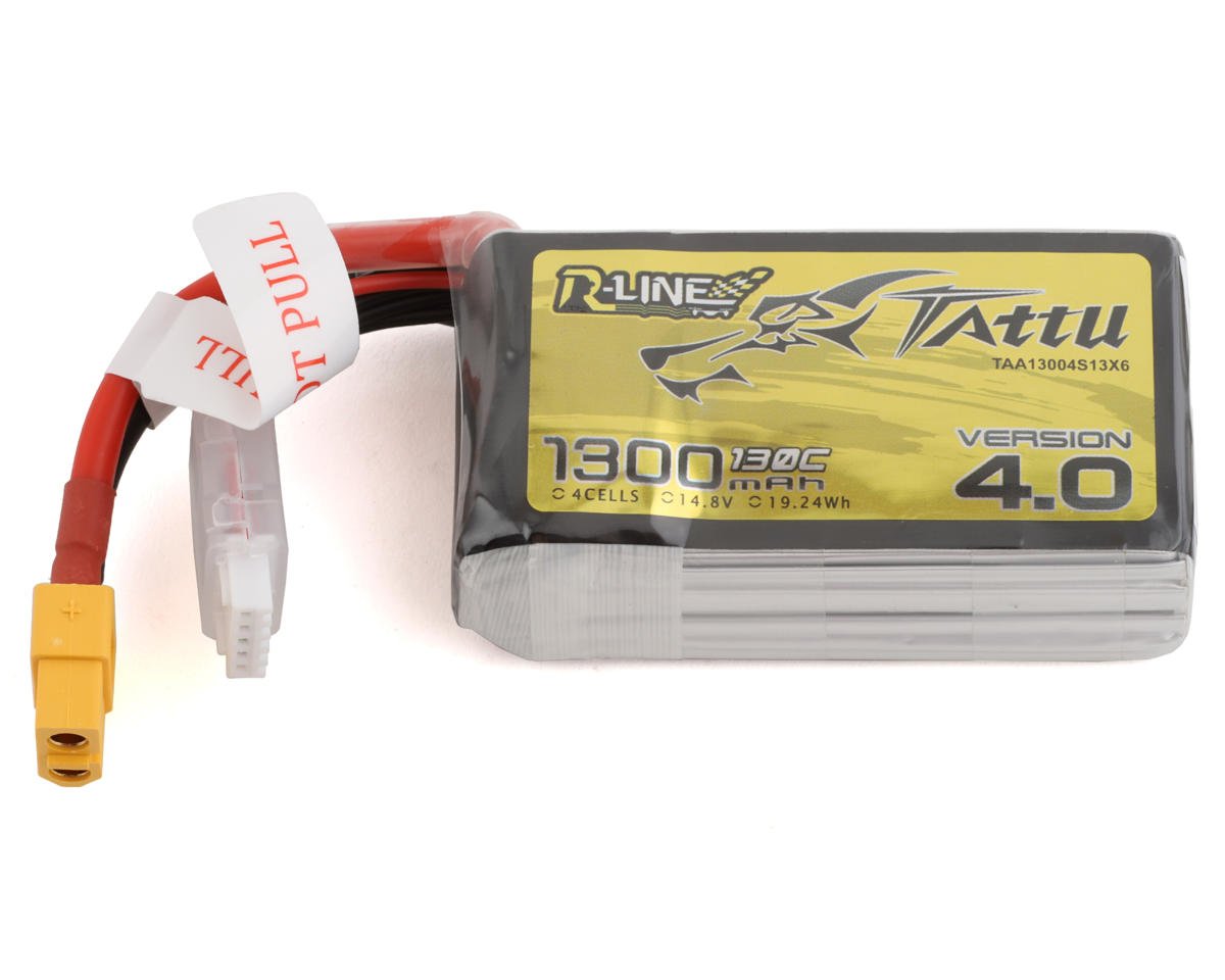 Tattu "R-Line 4.0" 4S LiPo Battery Pack 130C (14.8V/1300mAh) w/XT-60 Connector