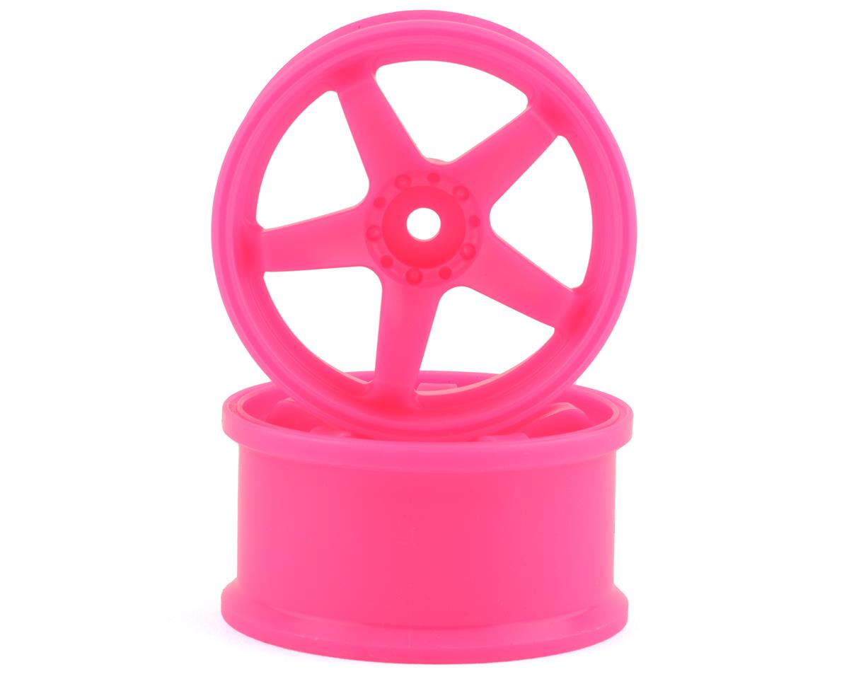 Topline N Model V3 High Traction Drift Wheels (Pink) (2) (5mm Offset) w/12mm Hex