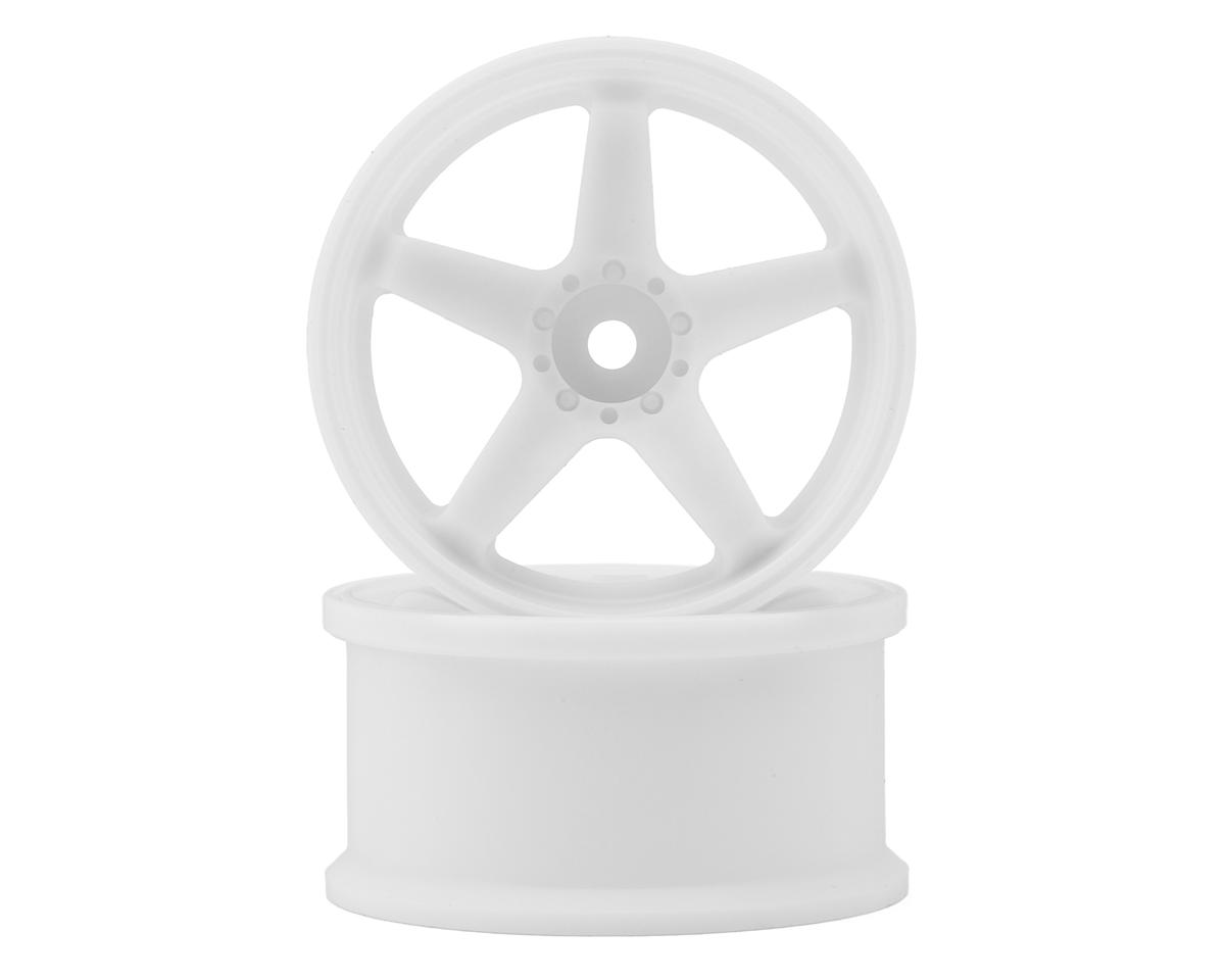 Topline N Model V3 Super High Traction Drift Wheels (White) (2) (6mm Offset) w/12mm Hex