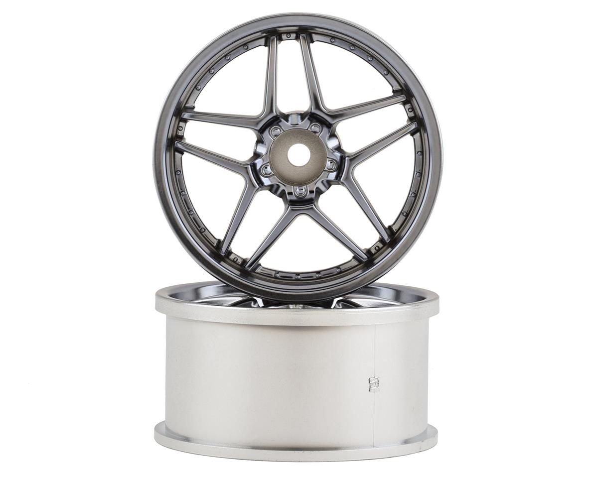 Topline Blitz BRW03 5-Split Spoke Drift Wheels (Black Chrome) (2) (8mm Offset) w/12mm Hex