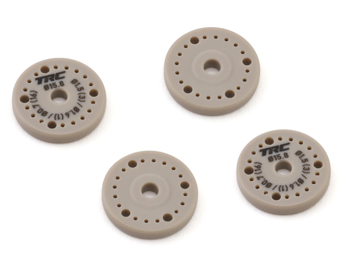 Throttlefinger Racing Concepts Flat Shock Piston (4) (1.5mm x 3 + 1.6mm x 1 + 0.7mm x 16) (HB/WRC)