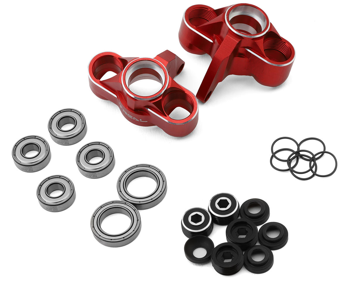 Treal Hobby Arrma Kraton 6S EXB Aluminum Front Steering Knuckles (Red) (2)