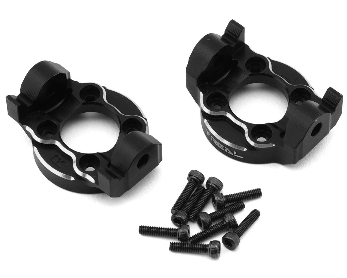 Treal Hobby LMT Aluminum Front C-Hub Spindle Carrier Set (0 Degree) (Black)
