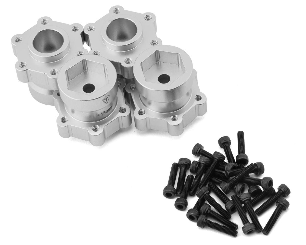 Treal Hobby Losi LMT Aluminum Wheel Hub Spacer (Silver) (4) (+15mm)