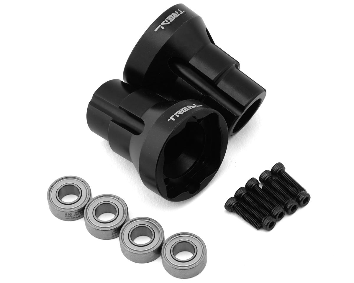 Treal Hobby Losi LMT Aluminum Rear Axle Mounts (Black) (2) (3 Degree) w/Ball Bearings