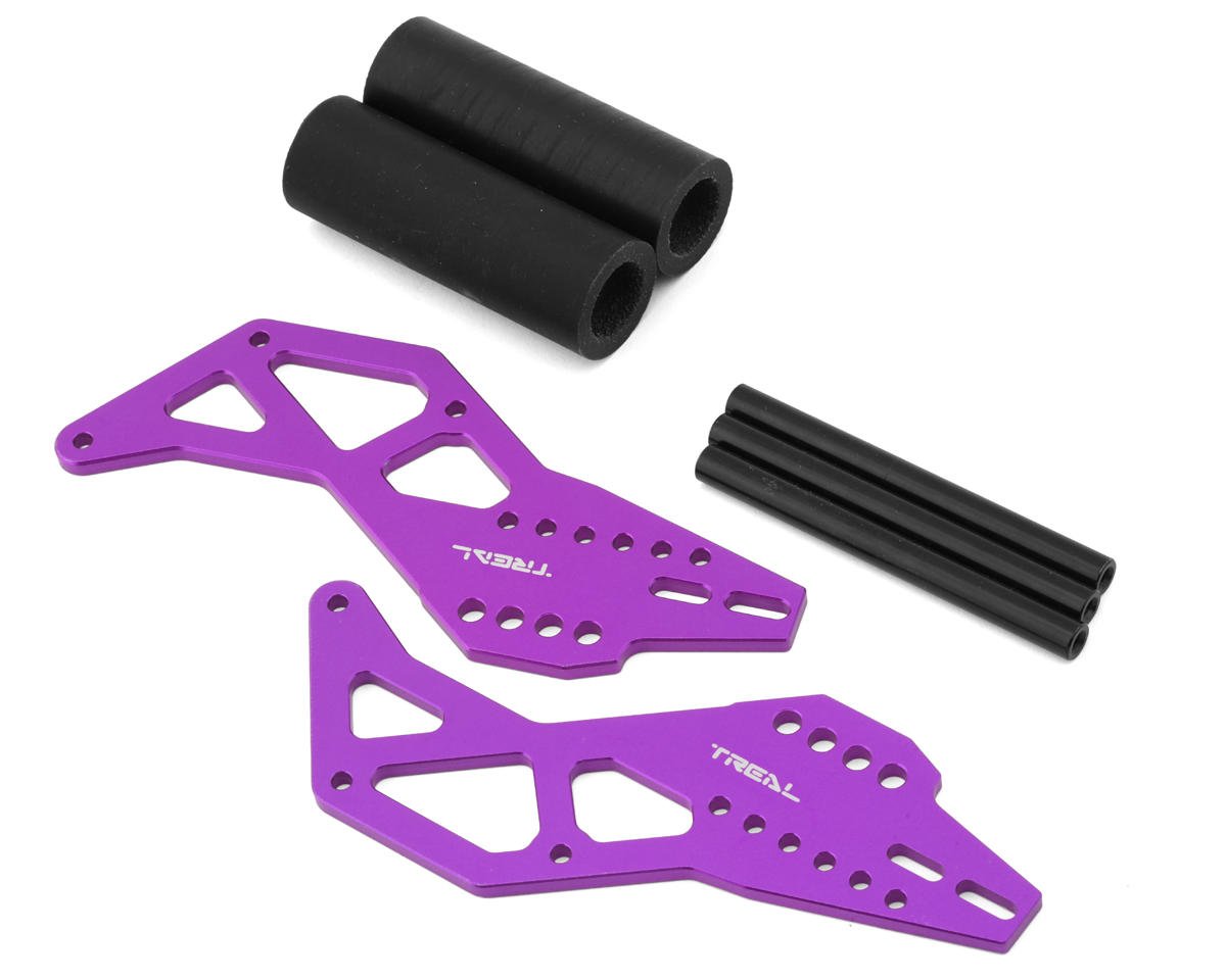 Treal Hobby Losi LMT Aluminum Adjustable STD Wheelie Bar (Purple)