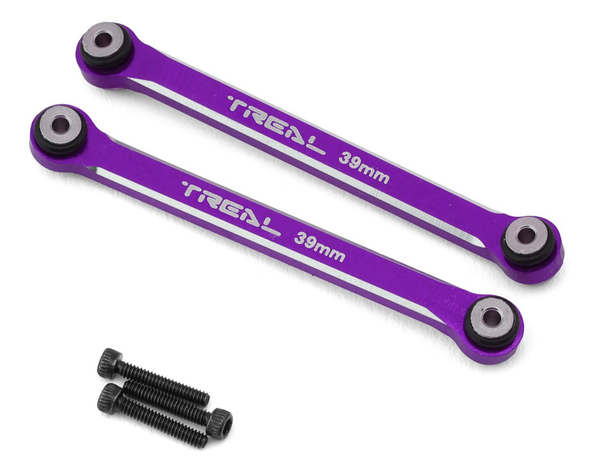 Treal Hobby Axial SCX24 Aluminum 4-Link Conversion (Purple) (2) (39mm) (C10/Bronco/Wrangler/Gladiator)