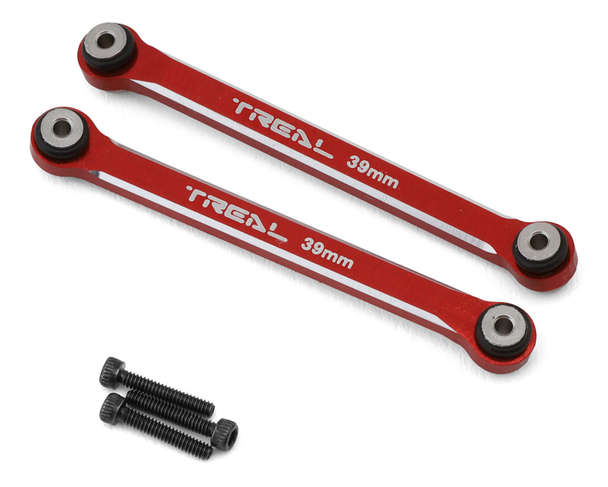 Treal Hobby Axial SCX24 Aluminum 4-Link Conversion (Red) (2) (39mm) (C10/Bronco/Wrangler/Gladiator)