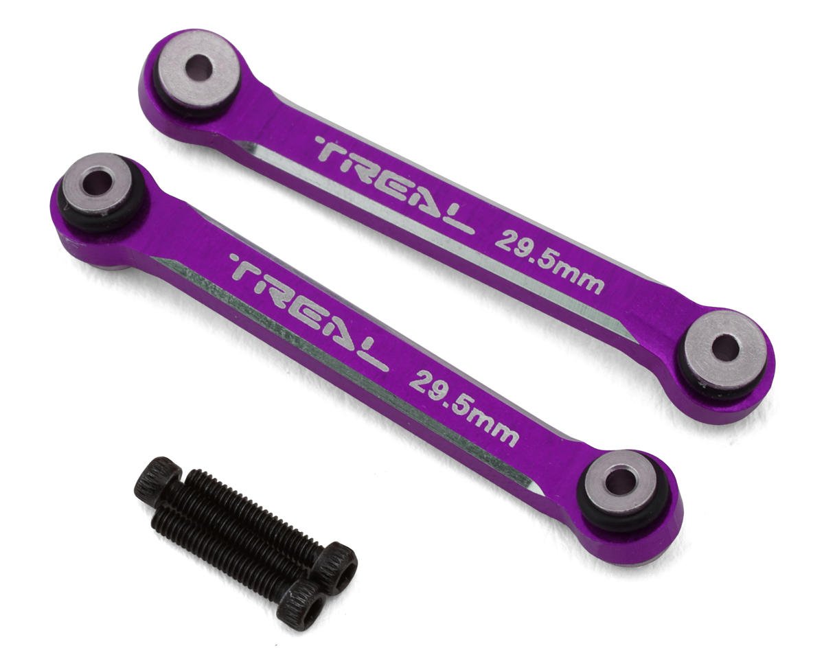 Treal Hobby Axial SCX24 Aluminum 4-Link Conversion (Purple) (2) (29.5mm) (Deadbolt/Betty)