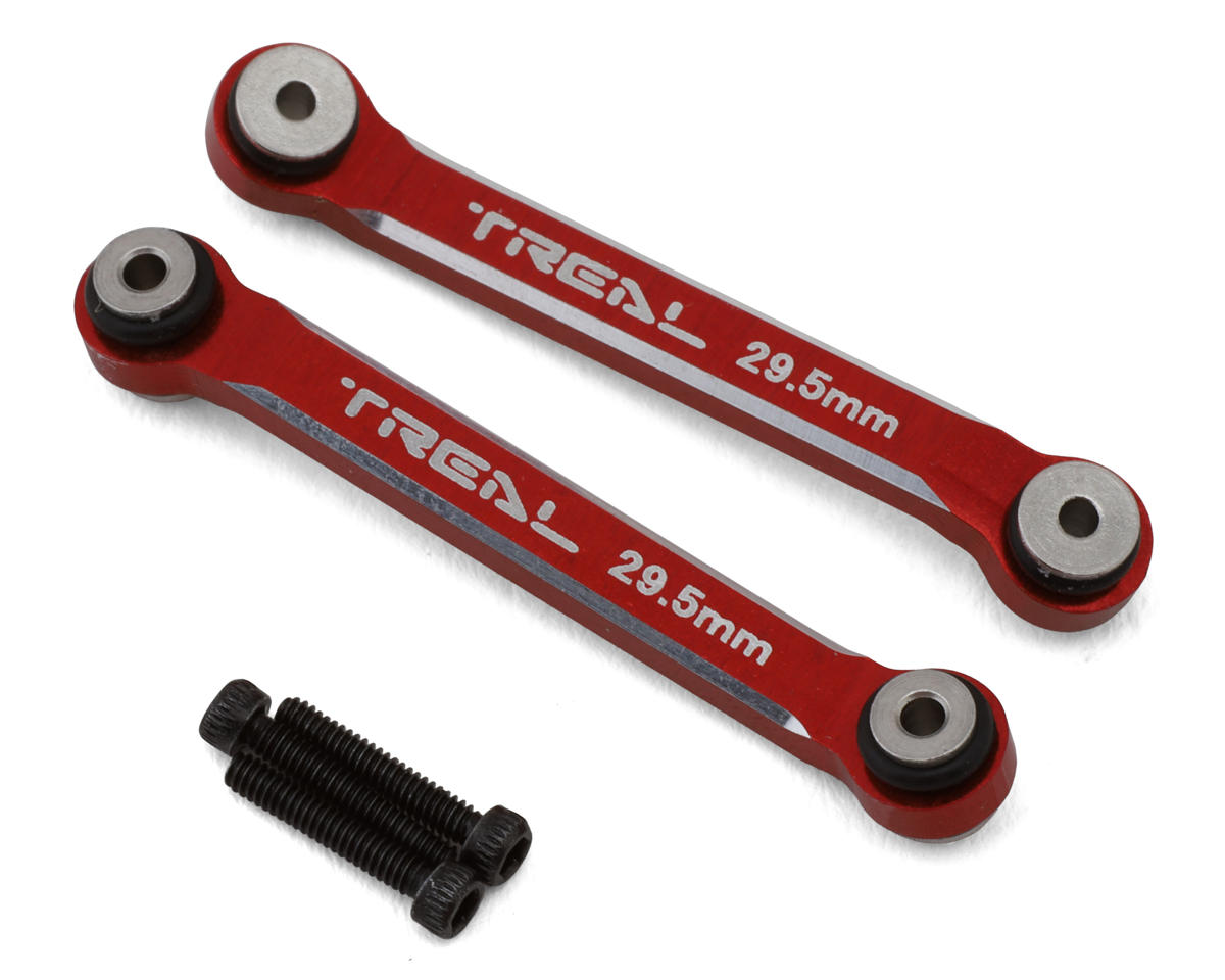 Treal Hobby Axial SCX24 Aluminum 4-Link Conversion (Red) (2) (29.5mm) (Deadbolt/Betty)