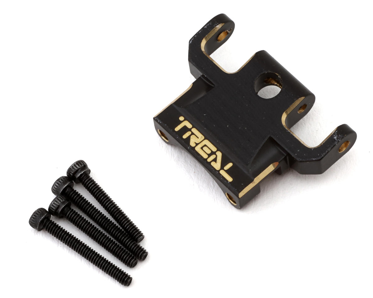 Treal Hobby Axial SCX24 Brass Rear Upper Link Mount (Black)