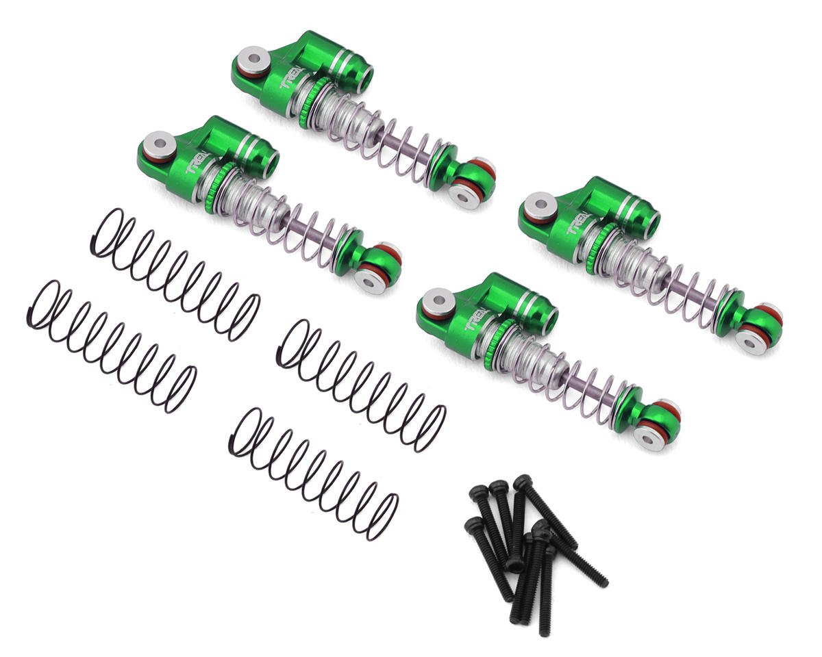 Treal Hobby Axial SCX24 Aluminum Threaded Shocks (Green) (4)