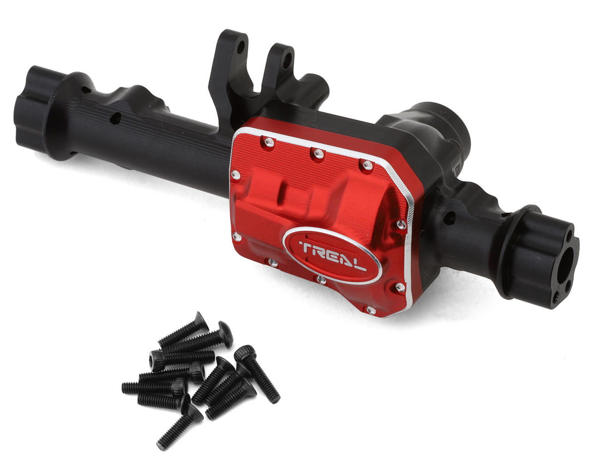 Treal Hobby Aluminum Front Axle Housing for Traxxas TRX-4/TRX-6 (Black)