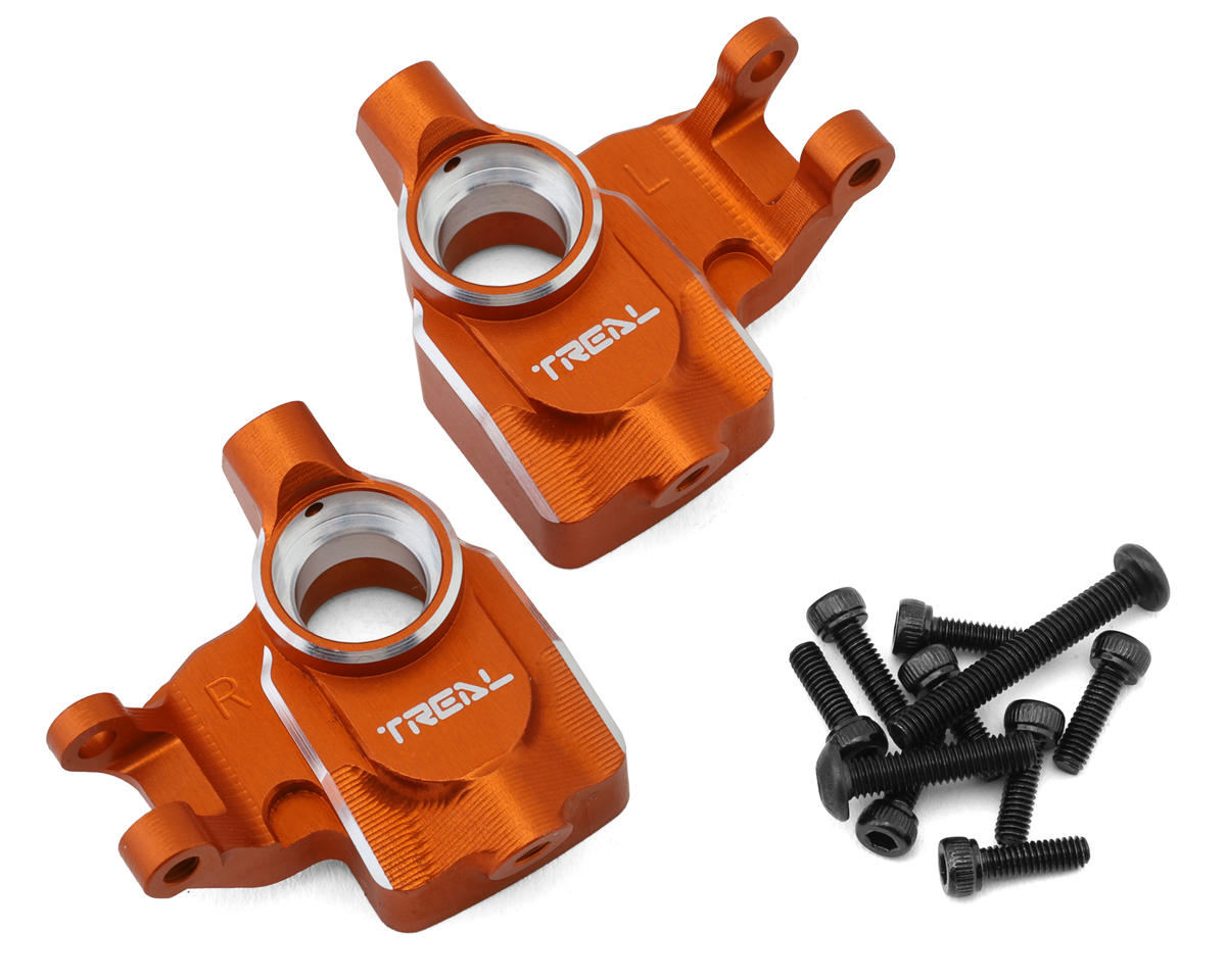Treal Hobby Axial UTB18 Aluminum Steering Knuckles/Portal Covers (Orange) (2)