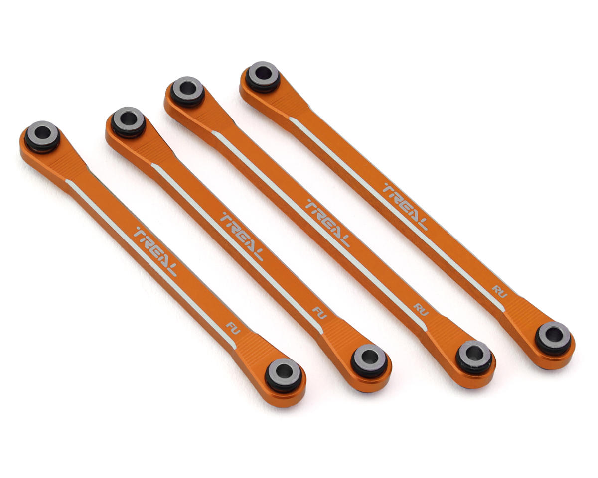 Treal Hobby Axial UTB18 Aluminum Upper Chassis 4-Link Upgrade Set (Orange)