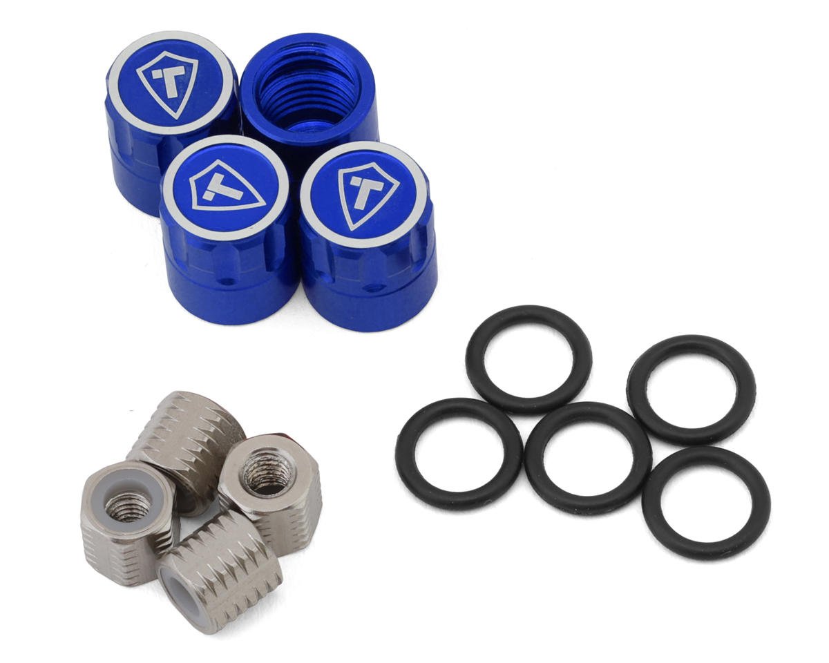 Treal Hobby 1.9" Scale 4mm Wheel Center Caps (Blue) (4)