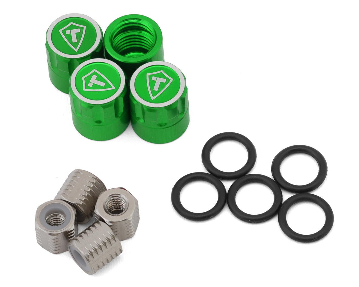 Treal Hobby 1.9" Scale 4mm Wheel Center Caps (Green) (4)