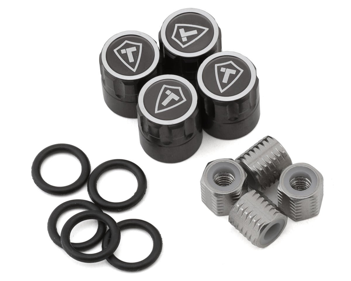 Treal Hobby 1.9" Scale 4mm Wheel Center Caps (Titanium) (4)