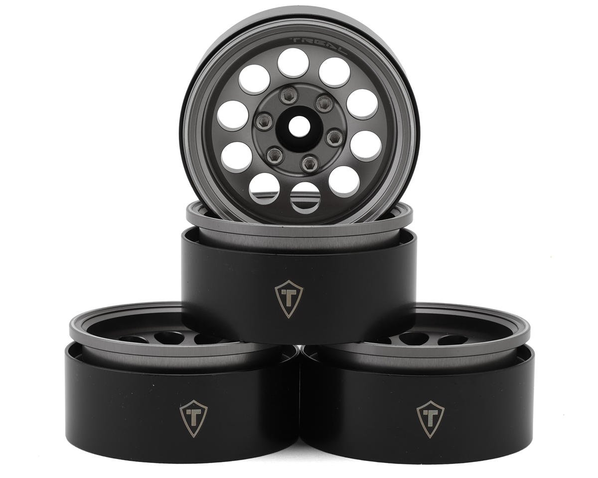 Treal Hobby Type F 1.9" 10-Hole Beadlock Wheels (Grey) (4)