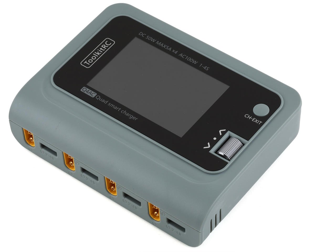 ToolkitRC Q4 AC/DC Quad Battery Charger (4S/5A/100W)
