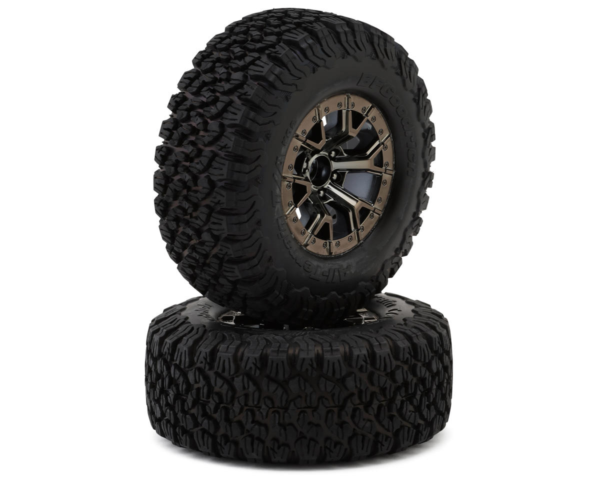 Traxxas Ford Raptor R BFGoodrich All-Terrain T/A KO2 Pre-Mounted Front Tires (Black Chrome) (2) w/12mm Hex