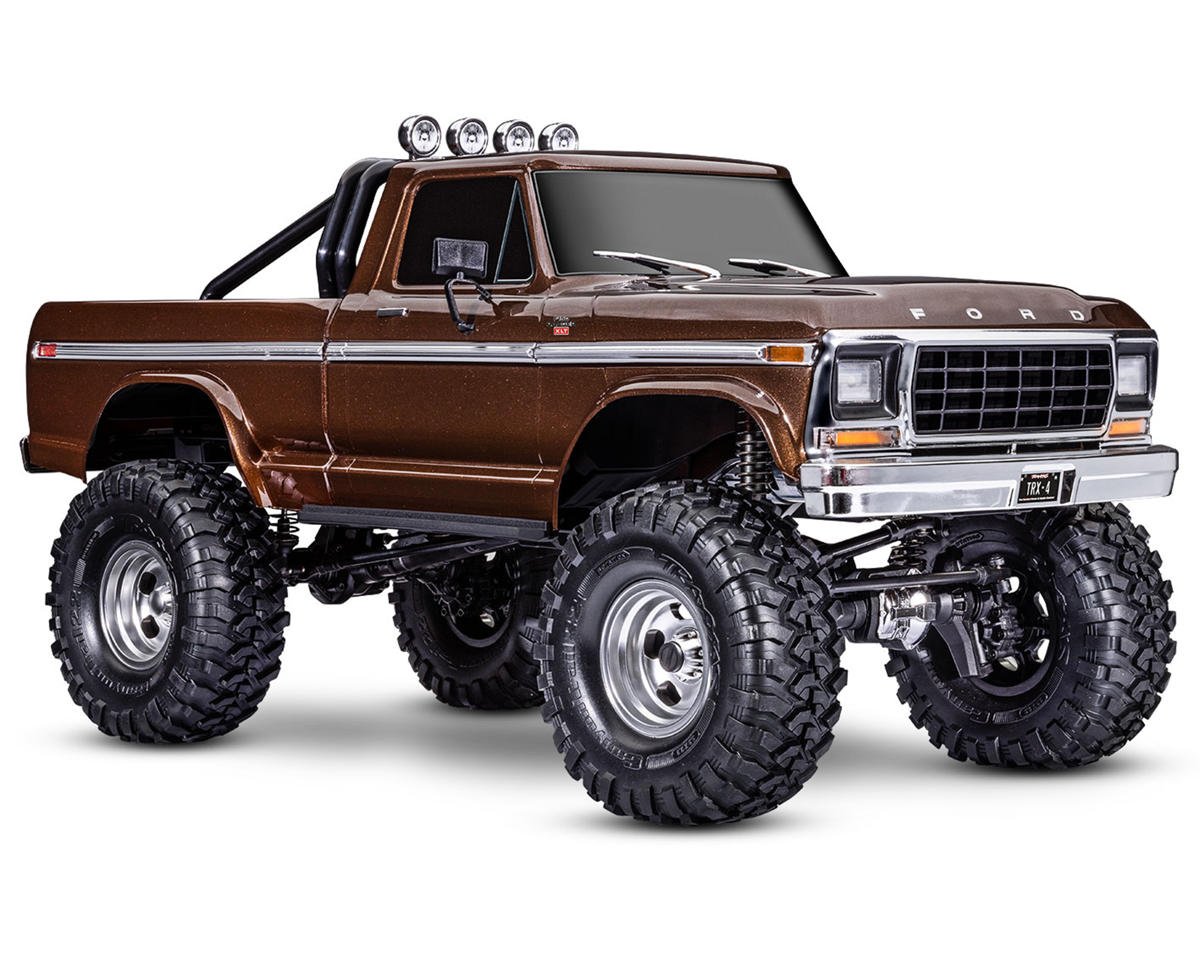 Traxxas TRX-4 1/10 High Trail Edition RC Crawler w/'79 Ford F-150 Ranger XLT Body (Brown) & TQi 2.4GHz Radio